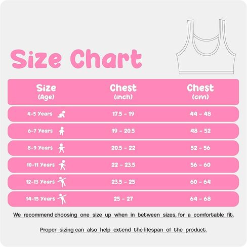 Donella Girls Underwear Set - Soft Cotton Kids Sports Bra and Stretch Cotton Girls Training Bra - 10 Pack, Age: 8-9 in Saudi Arabia