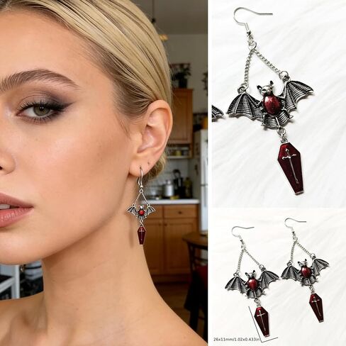 37 Pcs Grunge Vintage Punk Jewelry Set Gothic Earrings Fairy Butterfly Boho Crystal Y2k Cross Pendant Choker Stackable Knuckle Rings for Women Men in Kuwait