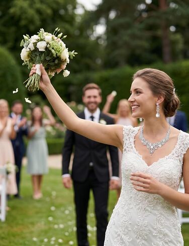 ORAZIO Silver Plated Jewelry Set for Women Rhinestone Necklace and Earring Crystal Bridal Wedding Jewelry Sets for Bride Bridesmaid Prom Costume Accessories in Kuwait