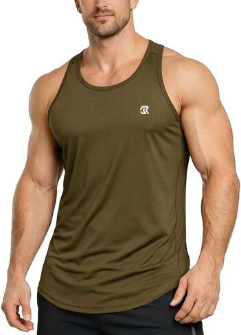 Rane Sports Mens Workout Tank Tops Quick Dry Shirts Muscle Sleeveless Shirts Gym Athletic Running Summer Beach Swim Shirt in Saudi Arabia
