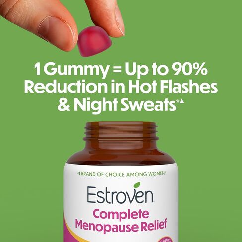 Estroven® Complete Menopause Relief Gummies for Women Mango Passionfruit Flavor, 30 Count, Hormone Free and Drug Free Daily Supplement for Hot Flashes and Night Sweats in Saudi Arabia