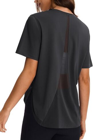 AARYA Women's Cooling Workout Tops Short Sleeve Loose Fit Activewear - Quick Dry Athletic Shirts for Yoga Running Gym in Kuwait