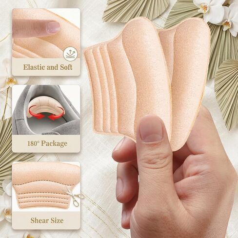 Kids Heel Grips 4 Pairs Self-Adhesive Shoe Inserts Soft Heel Pads Cushion for Loose Shoes Add Comfort and Volume Prevent Skin Rubbing and Blister for Toddlers Shoes Nude in Kuwait