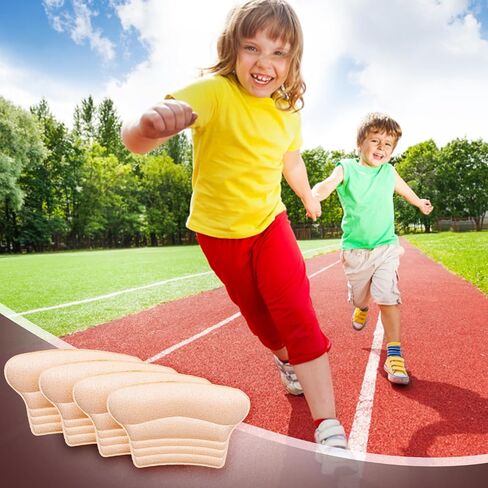 Kids Heel Grips 4 Pairs Self-Adhesive Shoe Inserts Soft Heel Pads Cushion for Loose Shoes Add Comfort and Volume Prevent Skin Rubbing and Blister for Toddlers Shoes Nude in Kuwait
