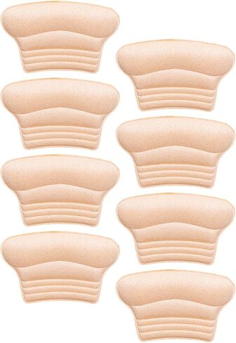 Kids Heel Grips 4 Pairs Self-Adhesive Shoe Inserts Soft Heel Pads Cushion for Loose Shoes Add Comfort and Volume Prevent Skin Rubbing and Blister for Toddlers Shoes Nude in Kuwait