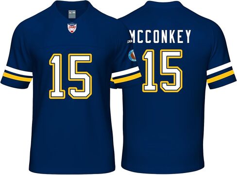 Custom Mens/Youth Football Stitched T-Shirt for Sports Fan Blue in Kuwait