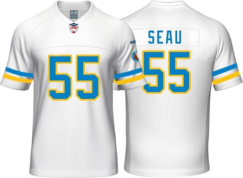 Custom Mens/Youth Football Stitched T-Shirt for Sports Fan Blue in Kuwait