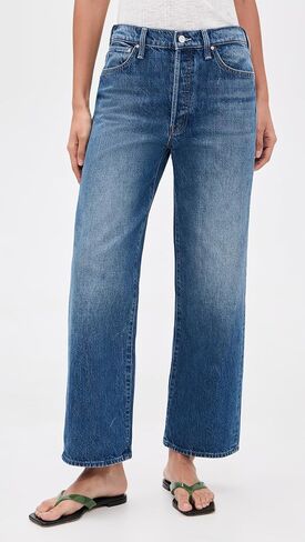Mother Women's The Dodger Button Flood Jeans in Kuwait