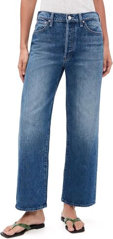 Mother Women's The Dodger Button Flood Jeans in Kuwait