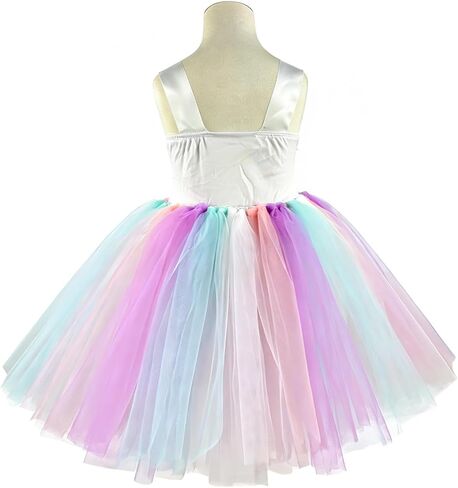 Handmade Sequin Unicorn Tutu Dress for Girls with Headband Kids Birthday Dance Party Costumes 3-10 Years in Saudi Arabia