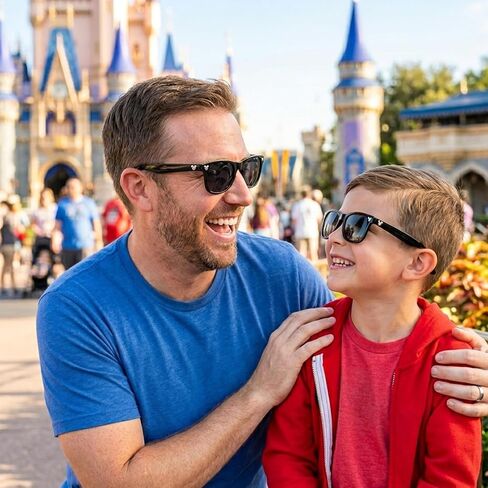 Disney Mickey Mouse Sunglasses for Parents and Kids Set - Bundle of 2 Pairs Sunglasses, Stickers, More | UV-Protection Accessories for Men, Boys in Kuwait
