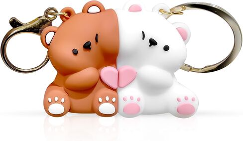 donciety Valentines Day Gifts, Bear Couple Keychain, Matching Keychains Cute Couple Gifts for Girlfriend Boyfriend Couples Matching Best Friend Keychain Birthday Valentine's Wife Husband Wedding in Saudi Arabia