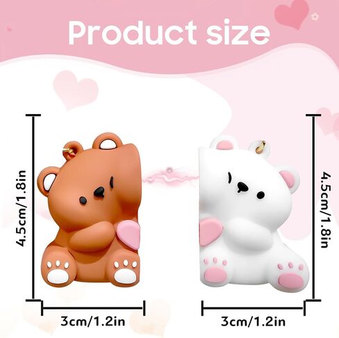 donciety Valentines Day Gifts, Bear Couple Keychain, Matching Keychains Cute Couple Gifts for Girlfriend Boyfriend Couples Matching Best Friend Keychain Birthday Valentine's Wife Husband Wedding in Saudi Arabia