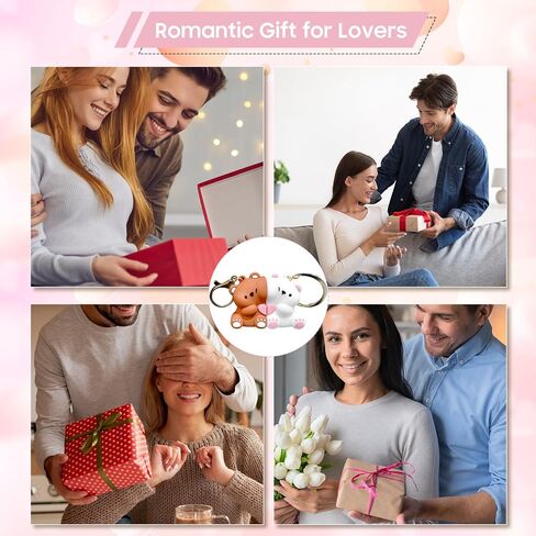 donciety Valentines Day Gifts, Bear Couple Keychain, Matching Keychains Cute Couple Gifts for Girlfriend Boyfriend Couples Matching Best Friend Keychain Birthday Valentine's Wife Husband Wedding in Saudi Arabia