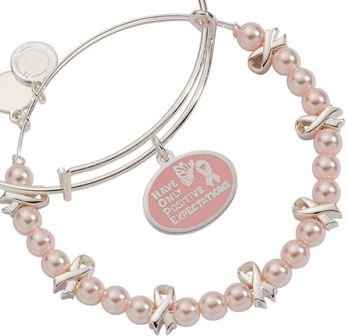 أساور Alex and Ani "HOPE" للتوعية بسرطان الثدي، مجموعة من 2، فضية لامعة in Kuwait