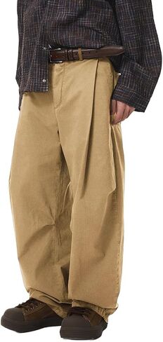 Mens Cargo Pants Elastic Waist Casual Baggy Pants Cotton Workout Trousers with Pockets in Kuwait