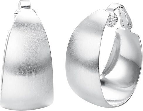 Yoursfs Large Hoop Clip On Earrings For Women Non Pierced Chunky Bright Half Earrings Trendy jewelry Suitable For Parties Daily Life Going out And Playing in Saudi Arabia