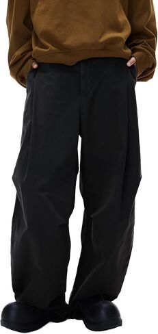 Mens Cargo Pants Elastic Waist Casual Baggy Pants Cotton Workout Trousers with Pockets in Kuwait