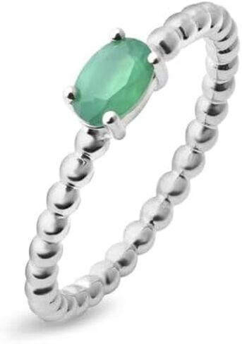 Silver Ring, Handcrafted Jewelry for Women with White Rhodium Finish & Cubic Zirconia, Women's Elegant Design for Everyday Wear, Includes a Gift in Kuwait