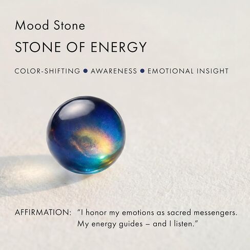 Moon Magic Mood Ring for Women | Round Cut Color Changing Mood Ring | Real 925 Sterling Silver | 18kt Yellow Gold | Genuine Gemstone Jewelry in Saudi Arabia