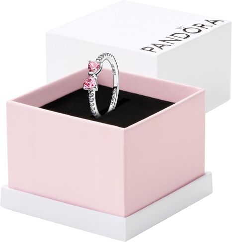 PANDORA-Sparkling Pink Bow Ring-Sterling silver-With Gift Box in Saudi Arabia