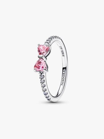 PANDORA-Sparkling Pink Bow Ring-Sterling silver-With Gift Box in Saudi Arabia