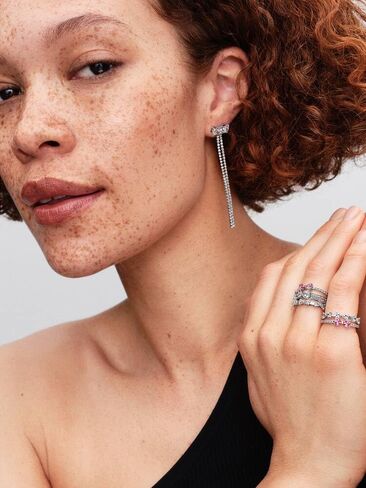 PANDORA-Sparkling Pink Bow Ring-Sterling silver-With Gift Box in Saudi Arabia