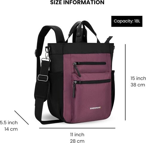 Sherpani Travel Combo – Soleil Anti Theft Convertible Backpack, Crossbody, Tote with Vienna RFID Blocking Passport Holder (Smoky Orchid) in Kuwait
