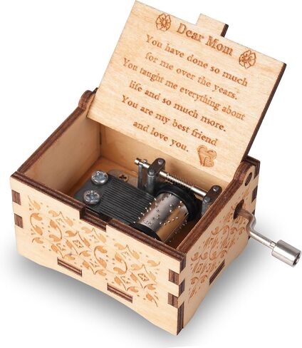You are My Sunshine Wood Music Box,Laser Engraved Cute Box Best Gift for Girlfriend,Boyfriend,Dad,Mom,On Birthday Anniversary Valentine's Day in Saudi Arabia