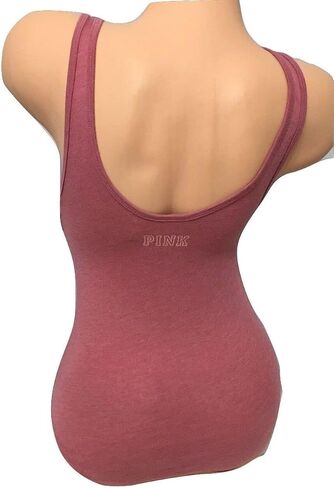 Victoria's Secret Pink Strappy Side Tank Bodysuit Color Soft Begonia Size Medium New in Saudi Arabia