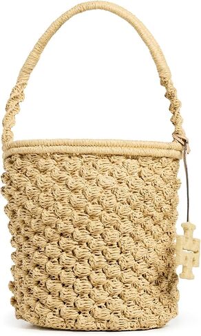 Tory Burch Women's Ella Hand Crochet Popcorn Stitch Bucket Bag in Kuwait