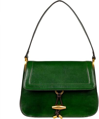 Time Resistance Leather Shoulder Bag – Full-Grain Leather Handbag with Toggle Closure – Elegant Handbag for Women in Saudi Arabia
