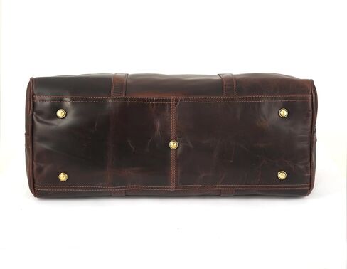 Oversized Dark Brown Weekender Leather Travel and Sports Duffel Bag, Full Grain Leather Large Carry On Gym Duffle for Men’s or Women (DARK BROWN) in Saudi Arabia