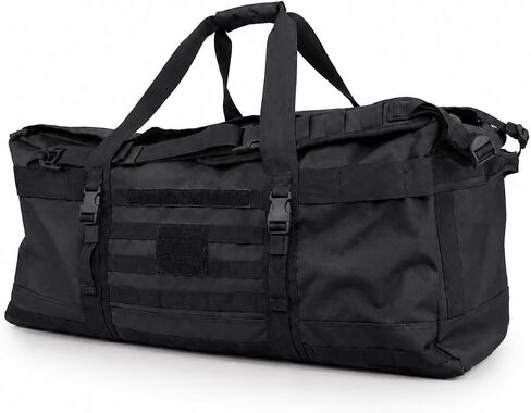 106L Tactical Duffle Bag with Hideaway Backpack Straps for Men, Extra Large Foldable Heavy-Duty Water-Resistant Gear Bag for Camping, Hunting, Overlanding, Travel and Outdoor Adventures in Saudi Arabia