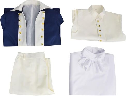 Adult Hamilton Costume Men Women Medieval Victorian Colonial Frock Coat Vintage Blue/Green Tailcoat Uniform in Kuwait