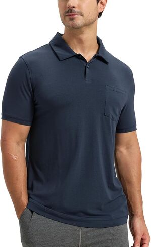 netdraw Mens Ultra Soft Bamboo Viscose Pocket Polo, Lightweight Cooling Performance Golf Shirt in Saudi Arabia