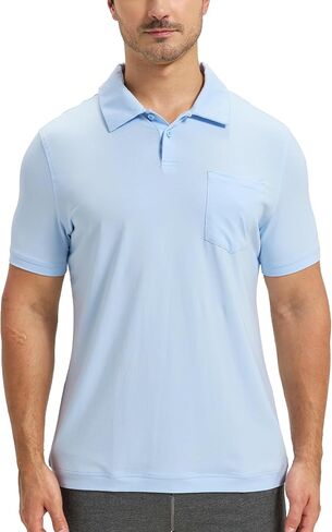 netdraw Mens Ultra Soft Bamboo Viscose Pocket Polo, Lightweight Cooling Performance Golf Shirt in Saudi Arabia