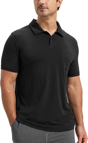 netdraw Mens Ultra Soft Bamboo Viscose Pocket Polo, Lightweight Cooling Performance Golf Shirt in Saudi Arabia