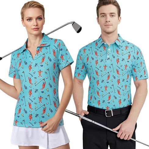 Matching Golf Shirts for Couples Funny Golf Polo Shirts for Men Women Couples Matching Outfits Short Sleeve Golf Polos in Kuwait