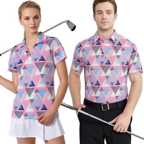 Matching Golf Shirts for Couples Funny Golf Polo Shirts for Men Women Couples Matching Outfits Short Sleeve Golf Polos in Kuwait