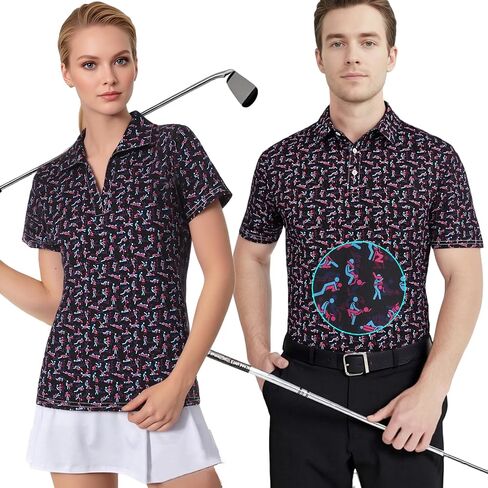 Matching Golf Shirts for Couples Funny Golf Polo Shirts for Men Women Couples Matching Outfits Short Sleeve Golf Polos in Kuwait