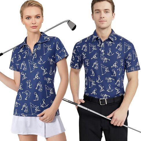 Matching Golf Shirts for Couples Funny Golf Polo Shirts for Men Women Couples Matching Outfits Short Sleeve Golf Polos in Kuwait