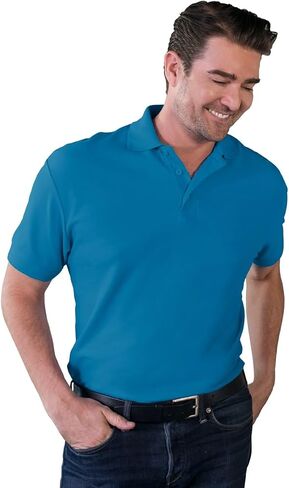 Blue Generation 7500 Men's Soft Touch Short Sleeve Pique Polo in Kuwait
