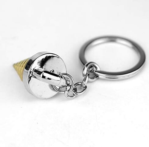 سلسلة مفاتيح SONGCHANGJEWELRY Core Drill - Gurren Lagann مستوحاة من حلقة مفاتيح معدنية وحلية - هدية قابلة للجمع لمحبي الرسوم المتحركة Mecha in Kuwait