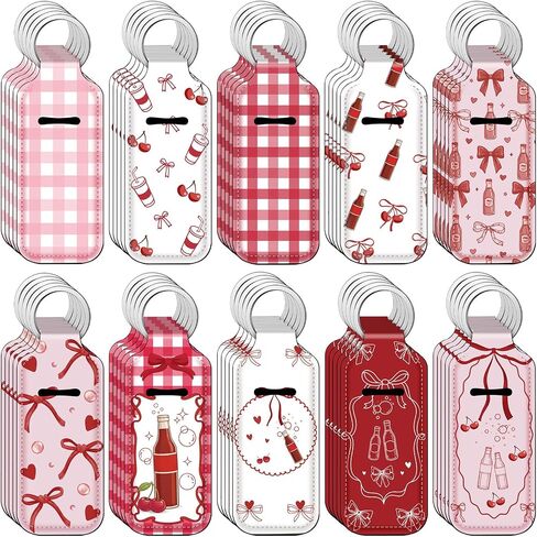 Ctosree 50 Pcs She Is Ready to Pop Lipstick Holder Keychain Gifts Bulk Cherry Lip Balm Holder Baby Shower Party Favors for Guests in Saudi Arabia