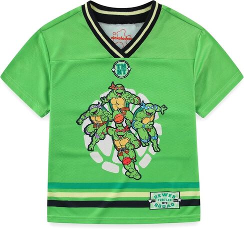 قميص جيرسي شبكي بأكمام قصيرة للأولاد من Nickelodeon Teenage Mutant Ninja Turtles للأطفال الكبار in Kuwait