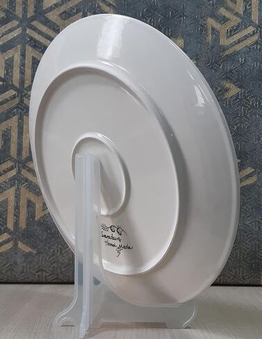 Handmade Ceramic Wall Plate, 30 cm (11.8 inches) Turkish Nicaea Ceramic Plate 30 cm in Diameter in Saudi Arabia