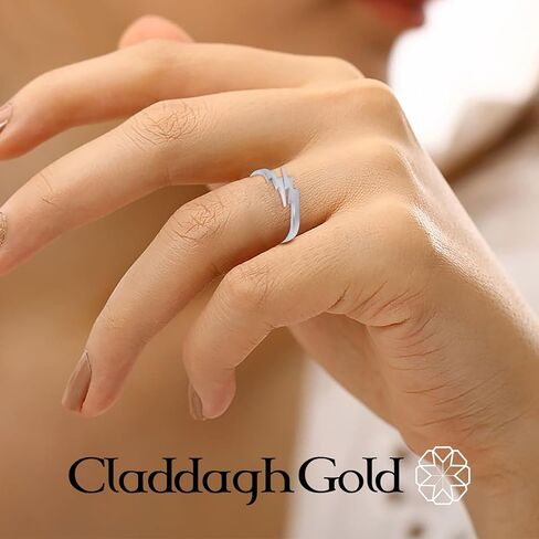 Claddagh Gold Unisex .925 Sterling Silver Double Lightning Thunder Bolt Electric Ring with multiple ring sizes in Saudi Arabia