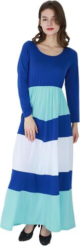 Mommy and Me Sleeveless Maxi Dress Chevron Stripe Crew Neck Dress Boho Summer Maxi Dress in Saudi Arabia