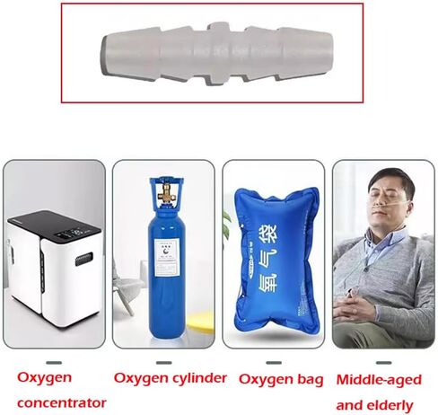 10 Pack Oxygen Tubing Connectors Inline Straight Barbed Fitting Oxygen Tubing Coupler Extension Connector Adapter for Oxygen Tube Length Extending Oxygen Concentrator Kinked Hose Section Repair in Saudi Arabia
